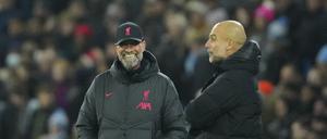 Jürgen Klopp (links) und Pep Guardiola sahen ein spektakuläres Spiel.