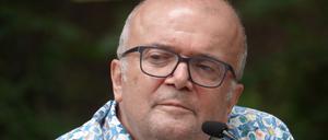 Unser Mann für die Poesie. Michael Braun als Moderator beim Erlanger Poetenfest 2022.