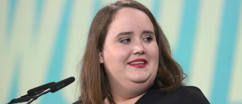 Ricarda Lang bei der 48. Ordentlichen Bundesdelegiertenkonferenz von Bündnis90/Die Grünen am 16.10.2022.