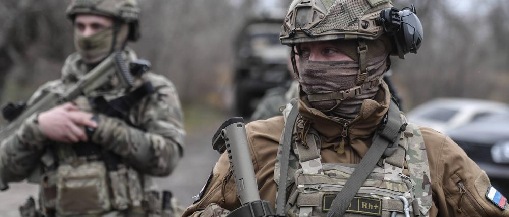 Russische Soldaten in der Region Saporischschja