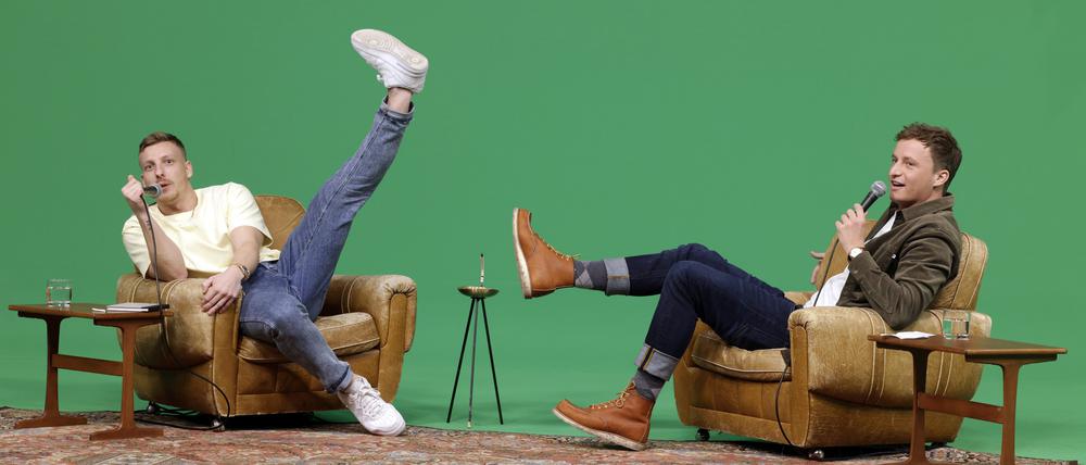 Sehr beliebt: Felix Lobrecht (l.), Tommi Schmitt und ihr Podcast „Gemischtes Hack“.