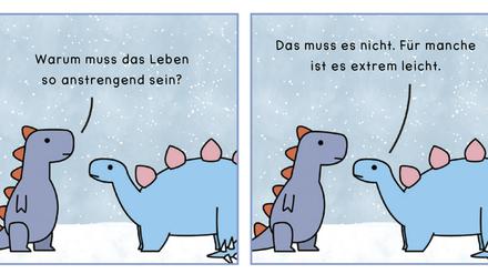 Ein Strip aus „Dinosaurier-Therapie“.