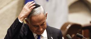 Israels Ministerpräsident Benjamin Netanyahu bei der Vereidigung der neuen Regierung.