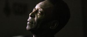 Die brasilianische Fußball-Legende Pelé, aufgenommen während der Eröffnung einer Ausstellung über ihn.