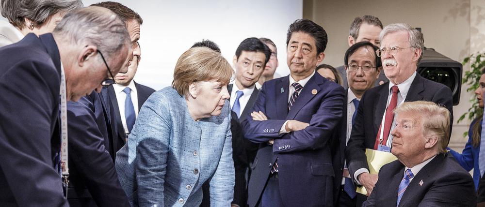 Ein ikonisches Bild - Donald Trump auf dem G7-Gipfel 2018