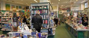 Der Buchladen „Das Internationale Buch“ in der Brandenburger Straße in Potsdam.