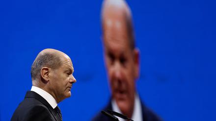 Bundeskanzler Olaf Scholz erschuf während der Corona-Krise das Wort „Doppelwumms“ (Archivbild).