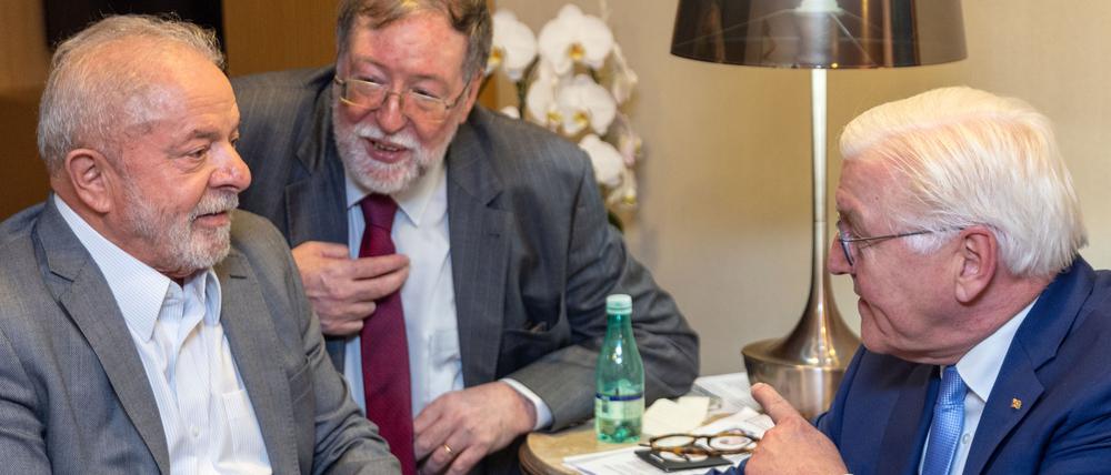 Bundespräsident Frank-Walter Steinmeier trifft den neuen brasilianischen Präsidenten Luiz Inácio Lula da Silva.