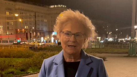 Christine Lambrecht am Frankfurter Tor 