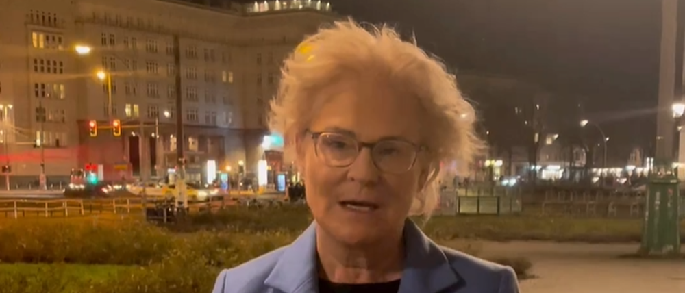 Christine Lambrecht am Frankfurter Tor