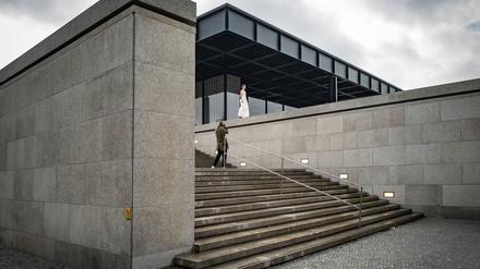 Aufgang Neue Nationalgalerie am Kulturforum.