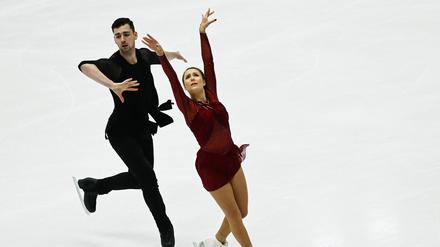 Deutsche Meisterschaften in Oberstdorf: Die Paarläufer Annika Hocke und Robert Kunkel. 