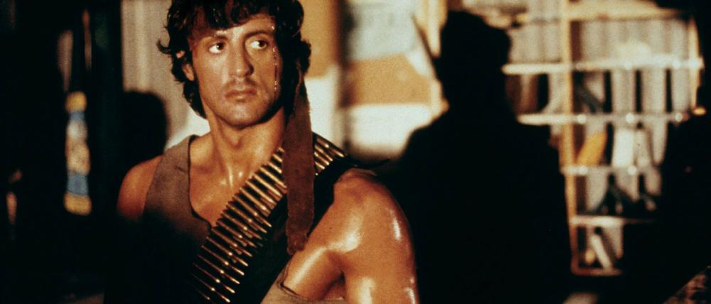 Sylvester Stallone im ersten Rambo Film „First Blood“ im Jahr 1982.