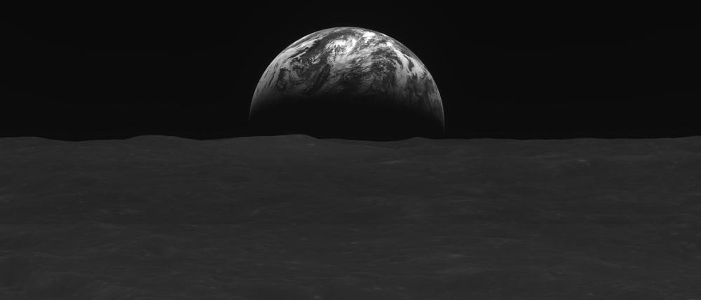Ein Bild von der südkoreanischen Mondsonde.