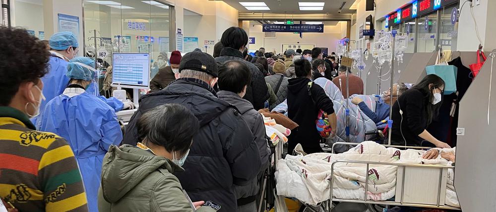 Patienten in einem Krankenhaus in Shanghai.
