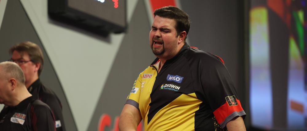Im Halbfinale gegen Michael Smith haderte Gabriel Clemens des Öfteren.