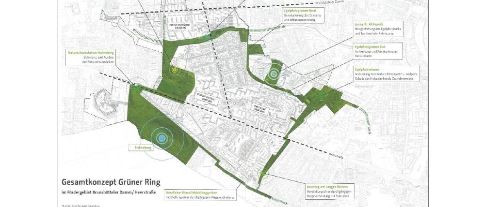 Hier die Zeichnung aus dem Rathaus, auf dem der grüne Ring gut zu erkennen ist.
