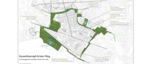 Hier die Zeichnung aus dem Rathaus, auf dem der grüne Ring gut zu erkennen ist.