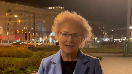 Christine Lambrecht am Frankfurter Tor 