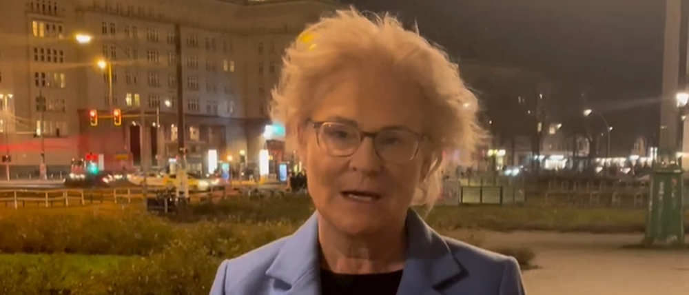 Christine Lambrecht am Frankfurter Tor