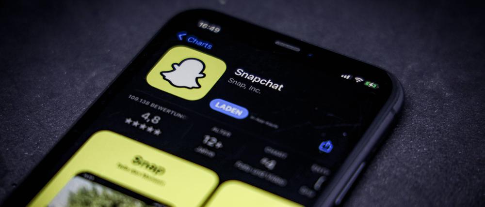 Die App Snapchat im Apple App Store auf einem iPhone.
