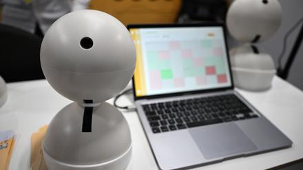 Das französische Technologie-Start-up stellt sein Produkt auf der CES 2023 in Las Vegas vor.