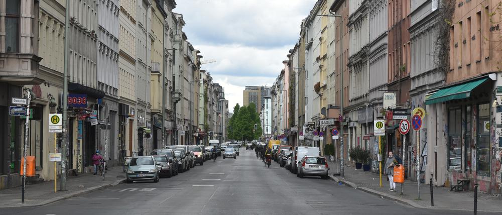 Die Oranienstraße in Berlin-Kreuzberg.