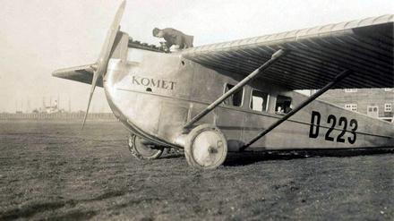 Die Dornier Komet II D223 der Deutschen Luftreederei am 30. Dezember 1922 bei der Zwischenlandung in Rotterdam.