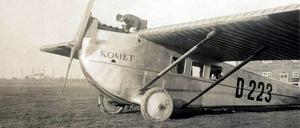 Die Dornier Komet II D223 der Deutschen Luftreederei am 30. Dezember 1922 bei der Zwischenlandung in Rotterdam.