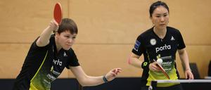 Nina Mittelham (links) und Shan Xiaona wollen mit Eastside den Pokal holen. 
