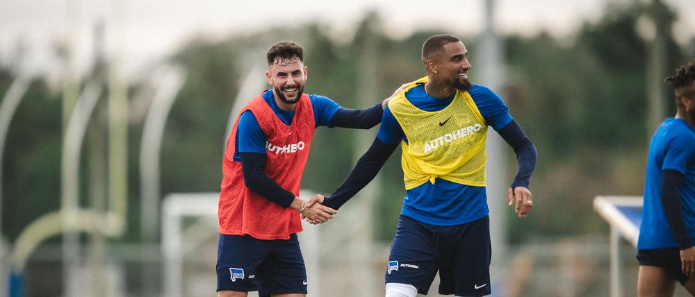 Hertha arbeitet mit Schweiß und Spaß. 
