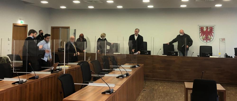Kurz vor Beginn des Drogenprozesses am Landgericht Potsdam.