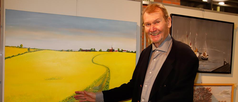 Hartmut Meyer malt Landschaften, Städte und auch Abstraktes.