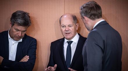 Die drei Männer der Ampel müssen über die Zukunft ihres Bundes sprechen.