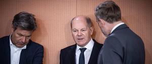 Die drei Männer der Ampel müssen über die Zukunft ihres Bundes sprechen.