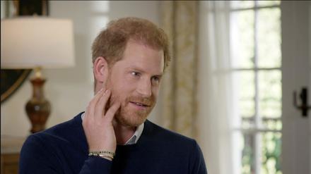 Der britische Prinz Harry während eines Interviews von ITV für die Sendung „Harry: Das Interview“.