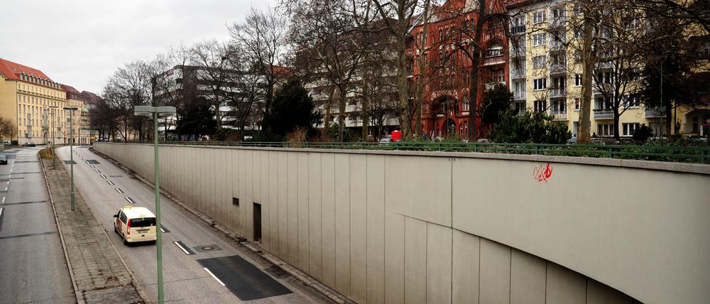 Der umstrittene Autotunnel am Bundesplatz in Wilmersdorf.