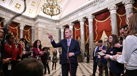 Kevin McCarthy nach seiner Wahl zum Sprecher des Repräsentantenhauses