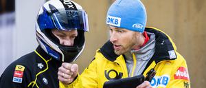 Mehr Gehalt ist gefragt. Bob Bundestrainer René Spies (re.) mit Pilot Francesco Friedrich. 