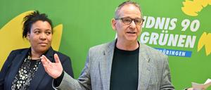 Die Hoffnungsträger der Grünen in Thüringen: Doreen Denstädt und Bernhard Stengele