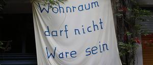 Mieterprotest gehört in Berlin zum Straßenbild.