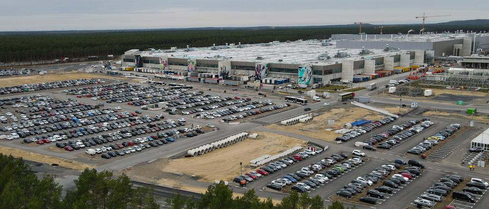 Teslas 300 Hektar großes Werksgelände in Grünheide. Neu hinzu kommen jetzt weitere 100 Hektar.