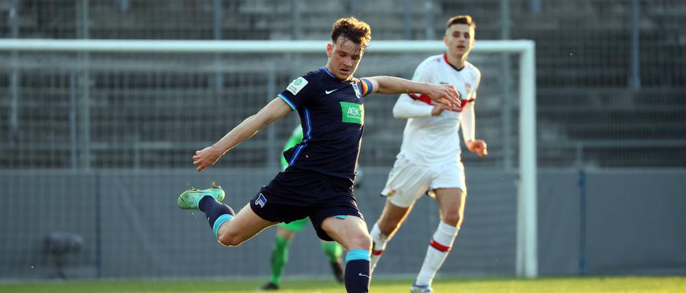 So jung und schon so führungsstark. Pascal Klemens, Kapitän von Herthas U 19, durfte in Florida bei den Profis vorspielen.