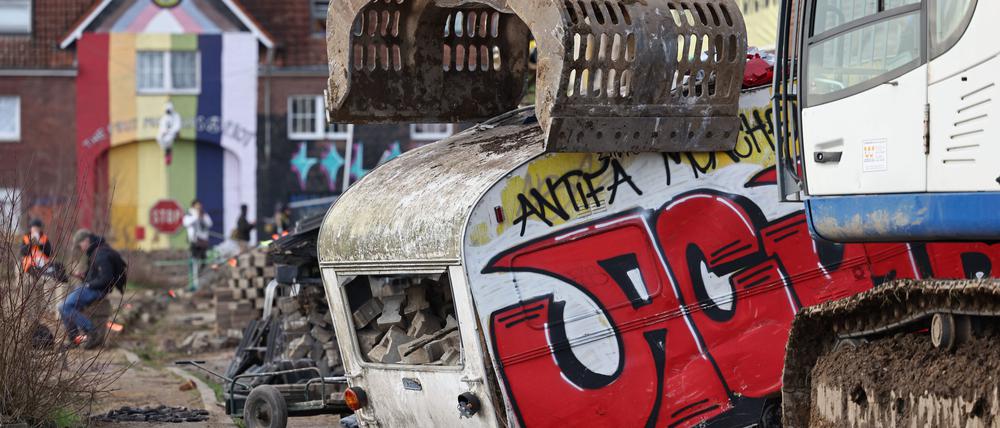 In Lützerath schreitet die Räumung voran.