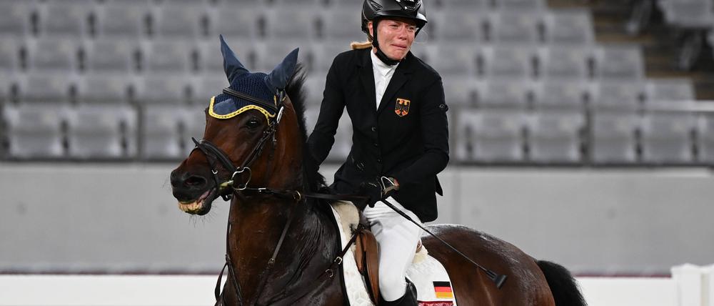 Annika Schleu bei den Olympischen Spielen 2021.