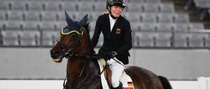Annika Schleu bei den Olympischen Spielen 2021.