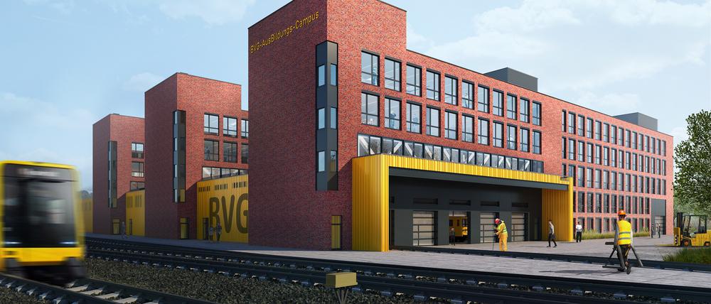 Das Ausbildungszentrum liegt direkt an den U-Bahn-Gleisen.
