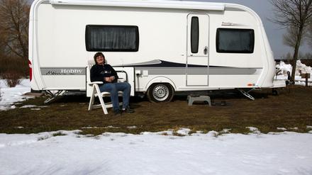 Campen trotz niedriger Temperaturen, Eis und Schnee wird auch in Brandenburg immer beliebter. 