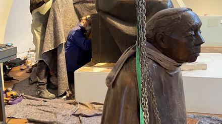 Die Bronzeplastik des Käthe-Kollwitz-Museums in Berlin.