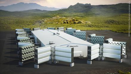 In Island will das Unternehmen Climeworks eine Anlage bauen, die jährlich 36.000 Tonnen CO₂ aus der Luft entnimmt.